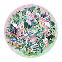 Green City 1000 Piece Round Puzzle 1000 Piece Puzzles Bethany Robertson 