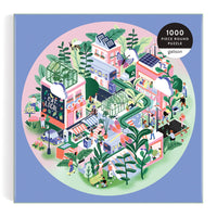 Green City 1000 Piece Round Puzzle 1000 Piece Puzzles Bethany Robertson 