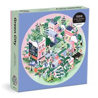 Green City 1000 Piece Round Puzzle 1000 Piece Puzzles Bethany Robertson 