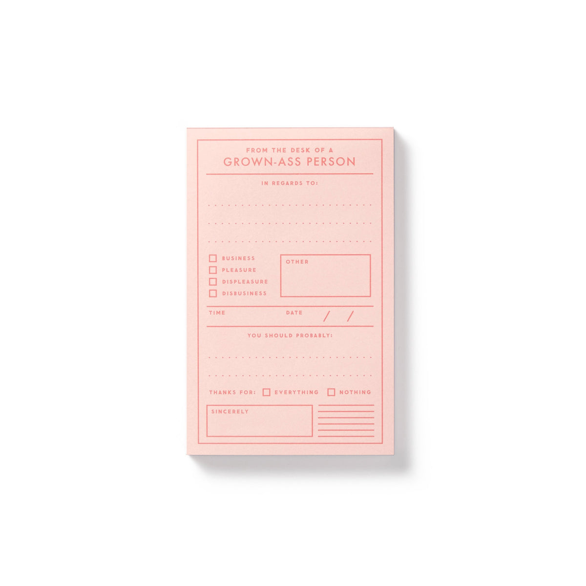 Grown-ass Person Memo Pad Galison 