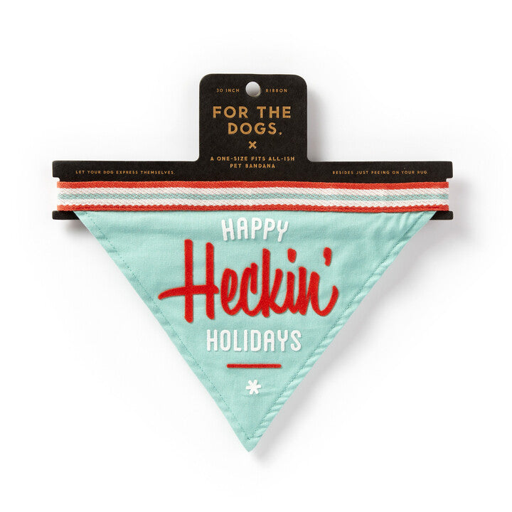 Happy Heckin' Holidays Dog Bandana Brass Monkey 