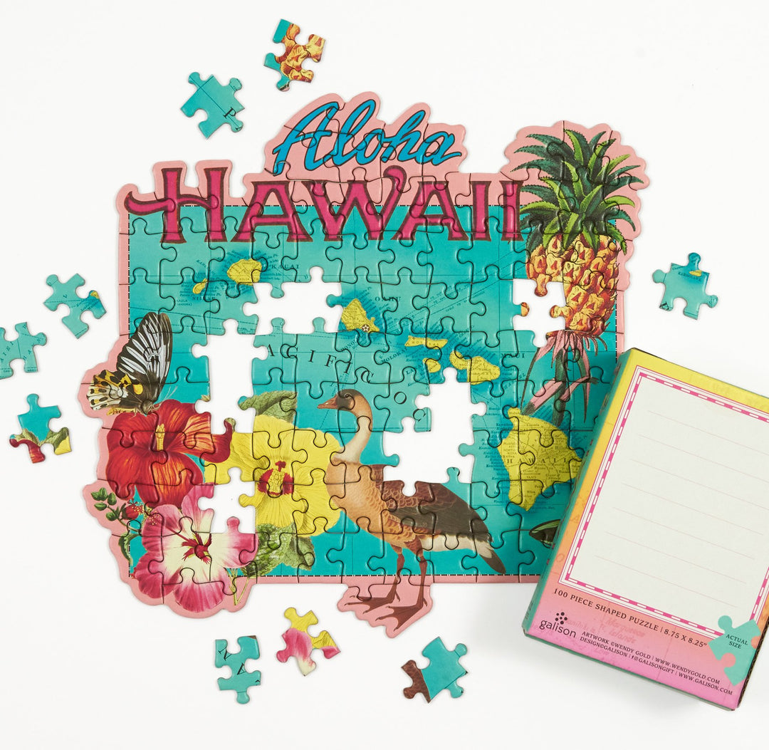 Hawaii Mini Shaped Jigsaw Puzzle 100 Piece Puzzles Wendy Gold 