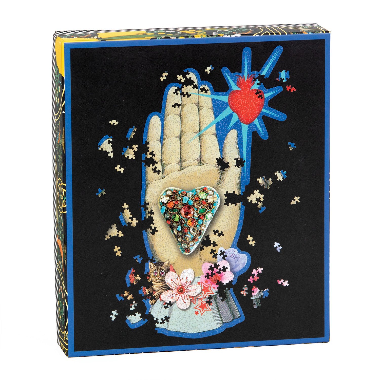Galison Flower Power Puzzle | 750 Teile | Geformtes Boxhandschuh-Motiv | Für Puzzle-Fans