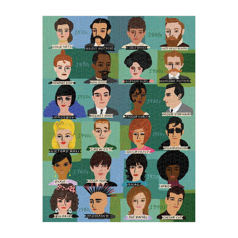 History of Hairdos 1000 Piece Puzzle 1000 Piece Puzzles Galison 