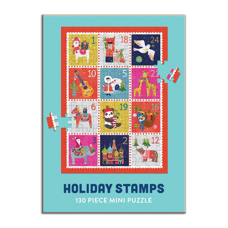 Holiday Stamps Mini Puzzle Holiday Mini Puzzles Galison 