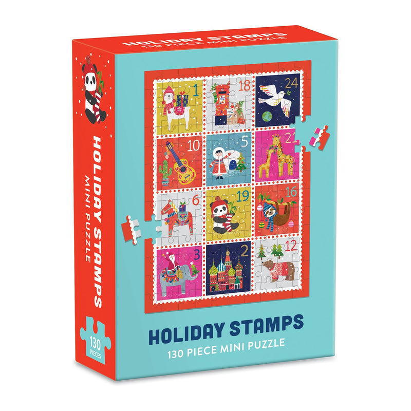 Holiday Stamps Mini Puzzle Holiday Mini Puzzles Galison 