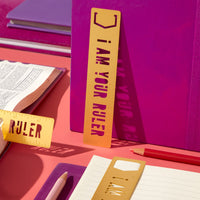 I Am Your Ruler Metal Bookmark Stencil Brass Monkey 