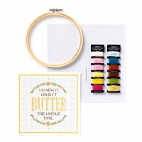 I Knew It Wasn't Butter Cross Stitch Kit Brass Monkey 