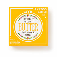 I Knew It Wasn't Butter Cross Stitch Kit Brass Monkey 
