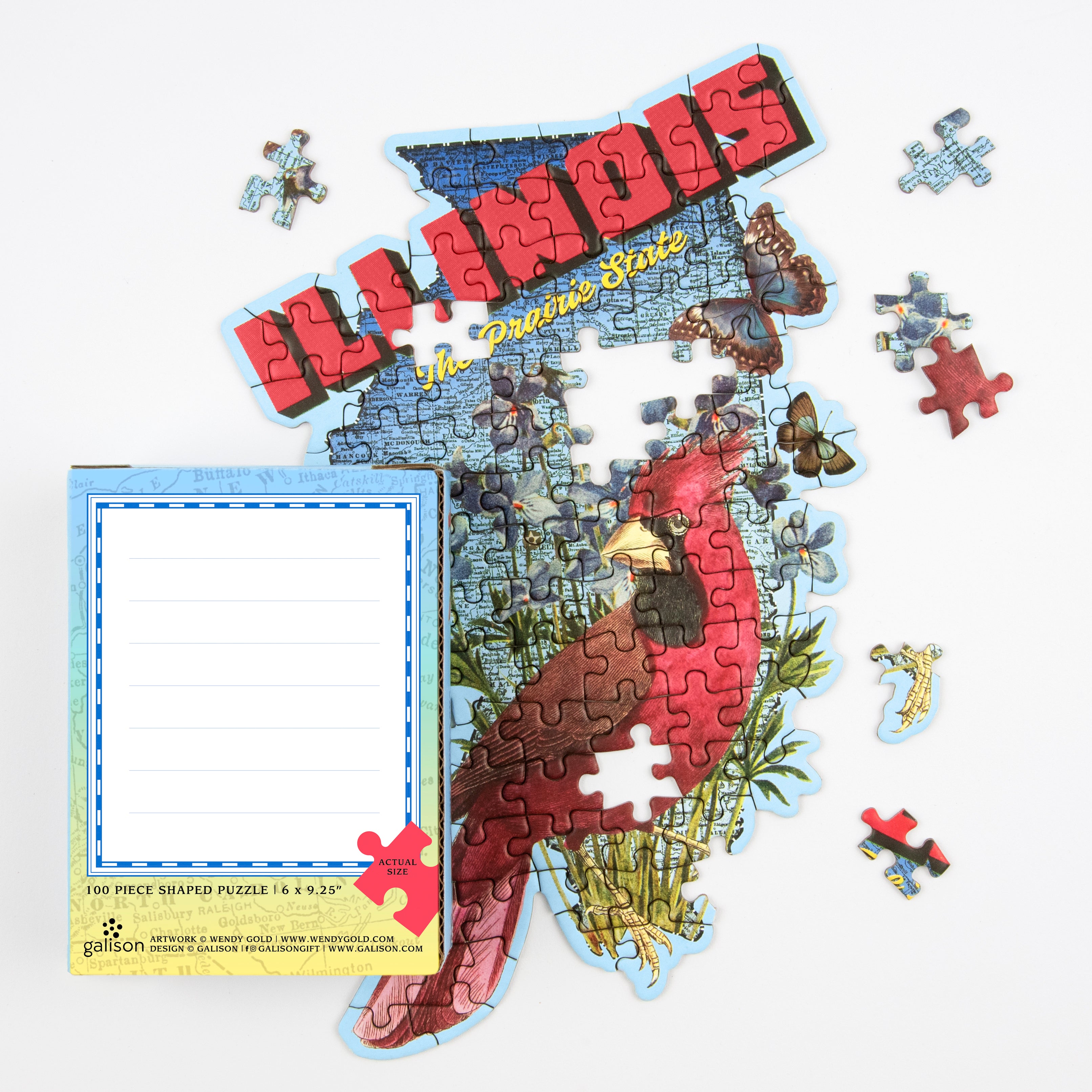 Illinois Mini Shaped Puzzle – Galison