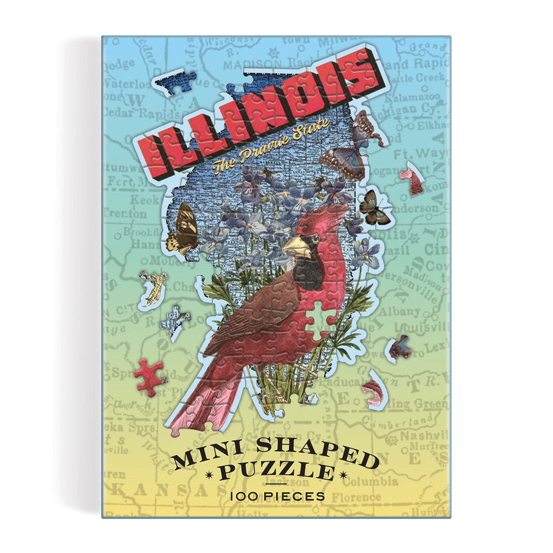 Illinois Mini Shaped Puzzle Galison 