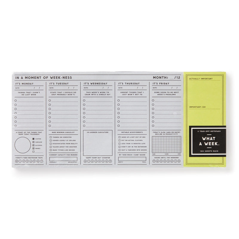 In a Moment of Weekness Weekly Planner Pad Memo Pads Brass Monkey 
