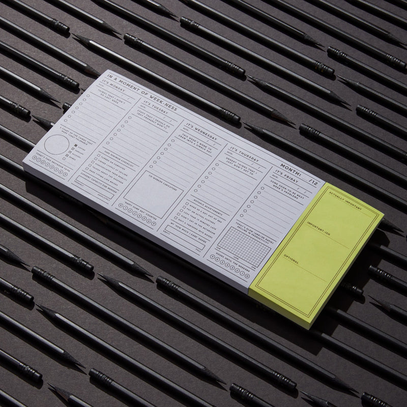 In a Moment of Weekness Weekly Planner Pad Memo Pads Brass Monkey 