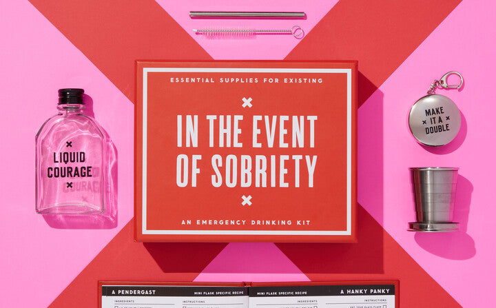 In The Event Of Sobriety Emergency Drinking Kit Brass Monkey 