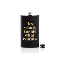 It's What's Inside That Counts Pocket Flask Pocket Flask Brass Monkey 