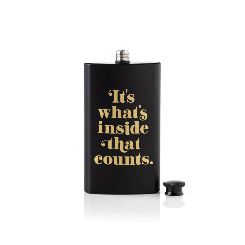 It's What's Inside That Counts Pocket Flask Pocket Flask Brass Monkey 