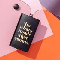 It's What's Inside That Counts Pocket Flask Pocket Flask Brass Monkey 