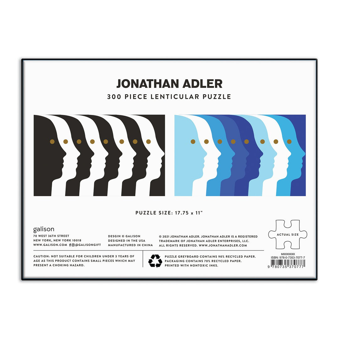 Jonathan Adler Atlas 300 Piece Lenticular Jigsaw Puzzle 300 Piece Puzzles Jonathan Adler 