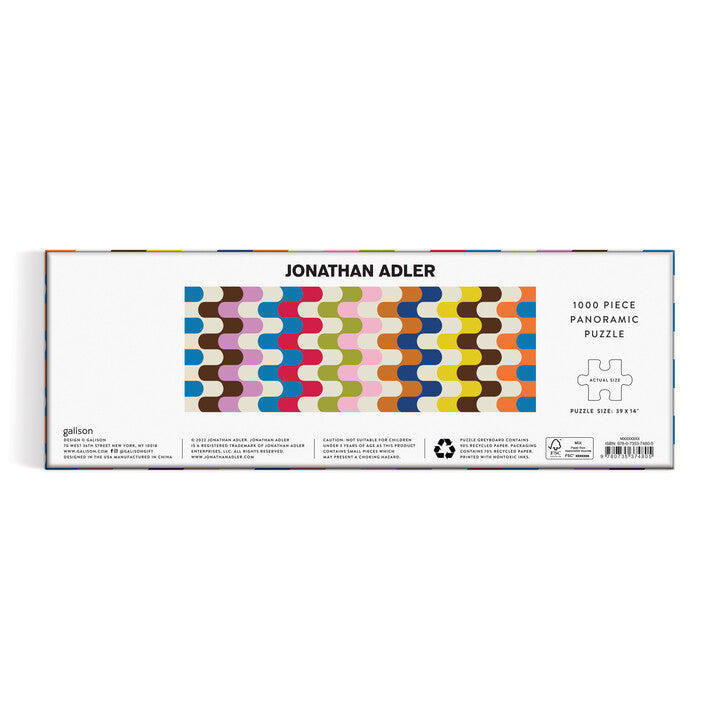 Jonathan Adler Bargello 1000 Piece Panoramic Puzzle Puzzles Jonathan Adler 
