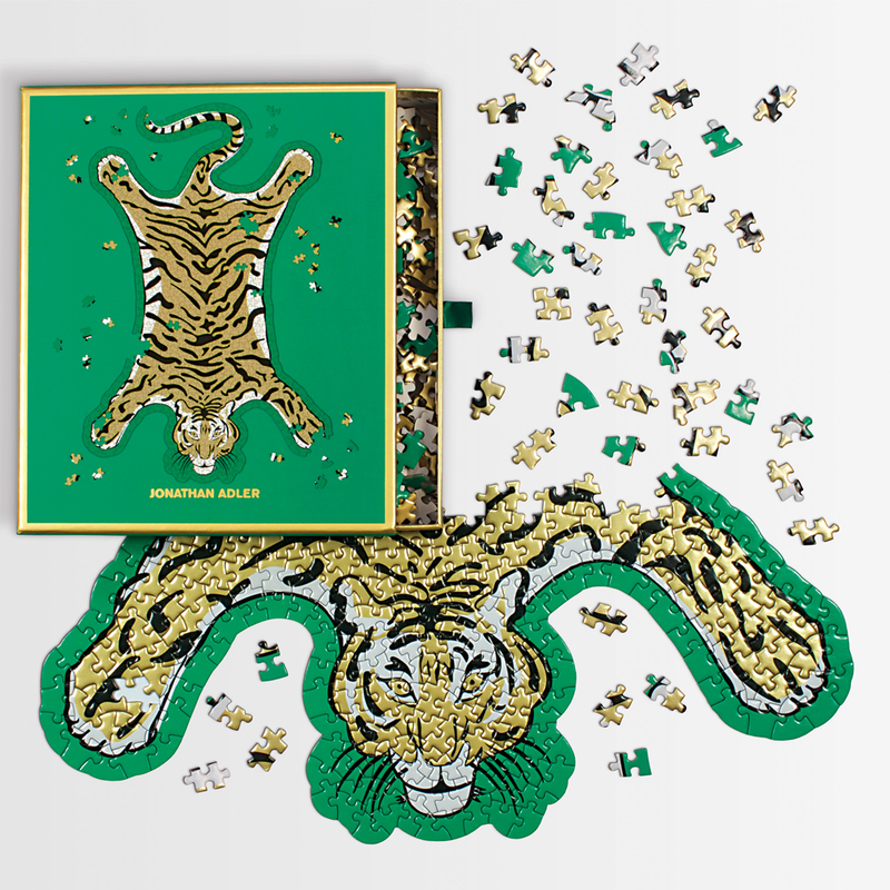 Jonathan Adler Safari 750 Piece Shaped Foil Jigsaw Puzzle 750 Piece Puzzles Jonathan Adler Collection 