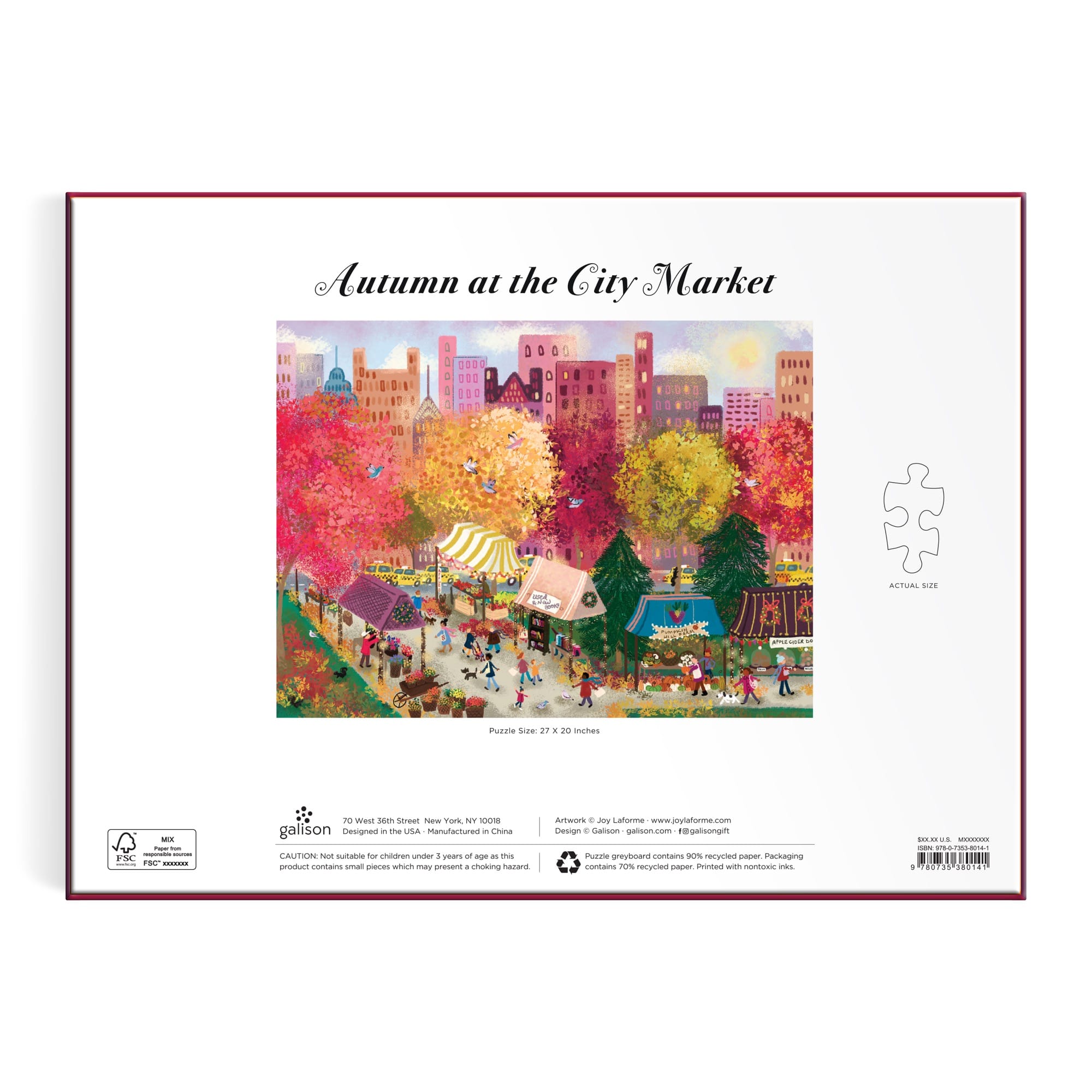 Joy Laforme Autumn at the City Market 1000 Piece Puzzle – Galison