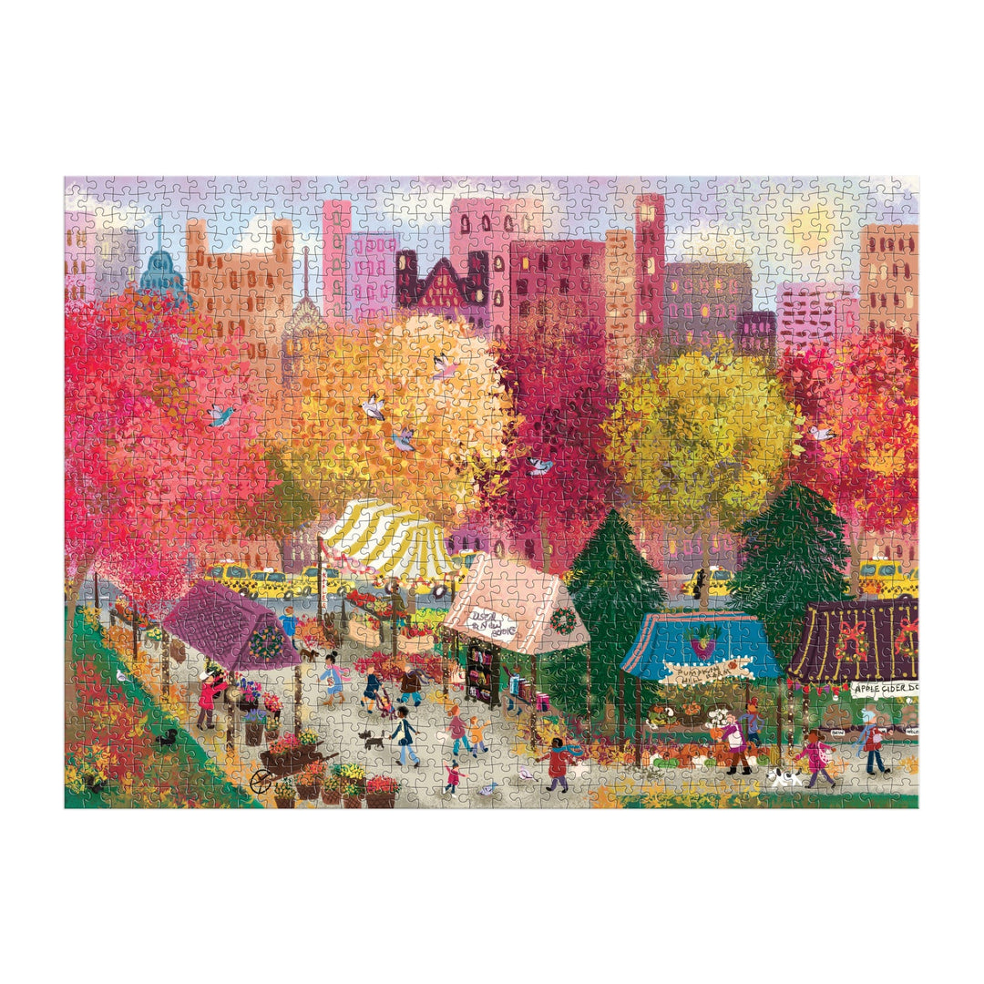 Joy Laforme Autumn at the City Market 1000 Piece Puzzle 1000 Piece Puzzles Joy Laforme 