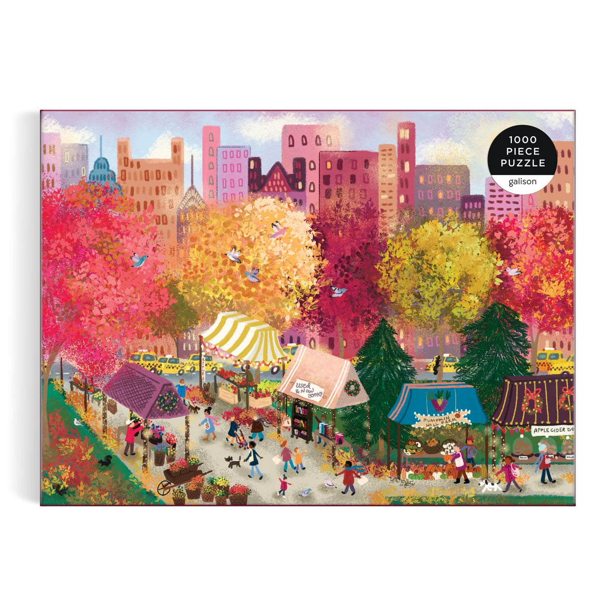 Joy Laforme Autumn at the City Market 1000 Piece Puzzle – Galison