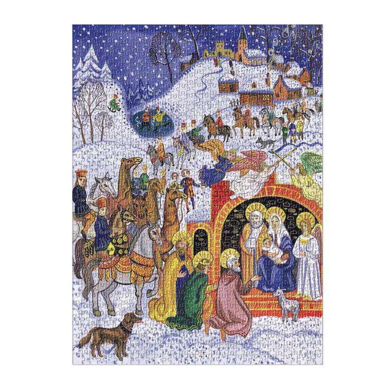 Joy To The World Square Boxed 1000 Piece Puzzle Holiday 1000 Piece Puzzles Galison 
