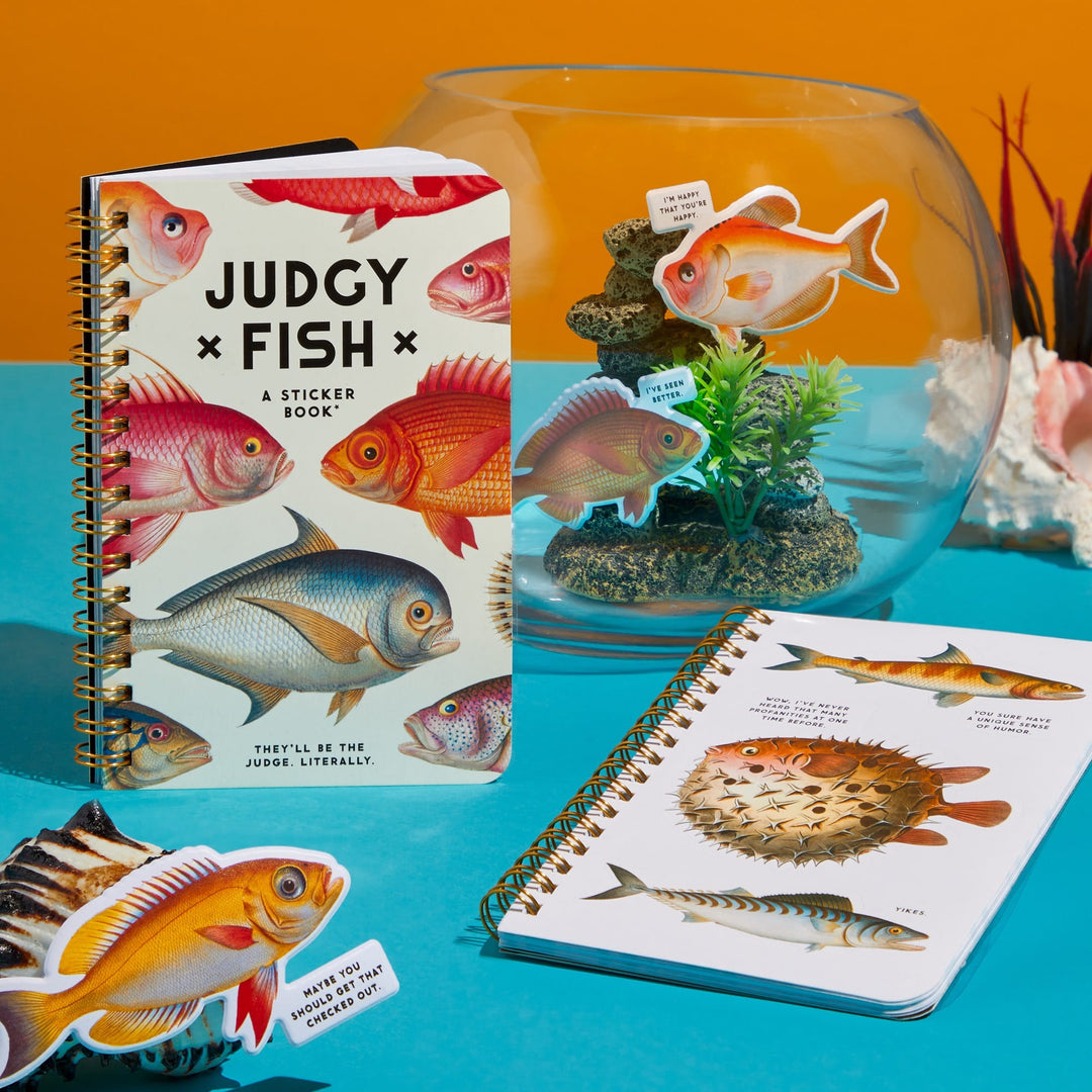 Judgy Fish Sticker Book Sticky Notes Brass Monkey 