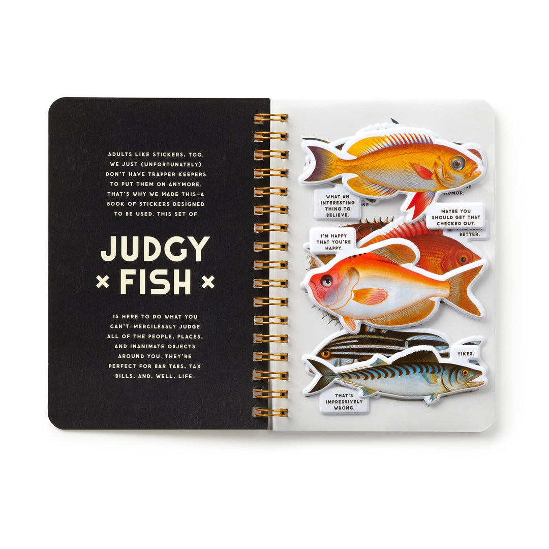 Judgy Fish Sticker Book Sticky Notes Brass Monkey 