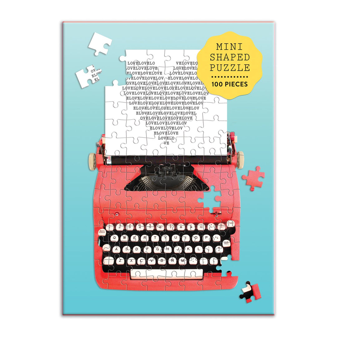 Just My Type Vintage Typewriter 100 Piece Mini Shaped Puzzle Mini-Shaped Puzzles Galison 