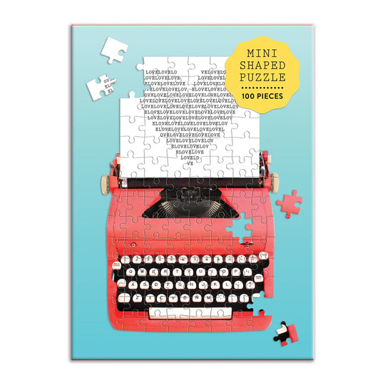Just My Type Vintage Typewriter 100 Piece Mini Shaped Puzzle Mini-Shaped Puzzles Galison 