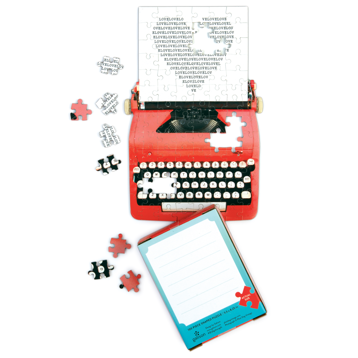 Vintage Typewriter 750 Piece Shaped Jigsaw Puzzle