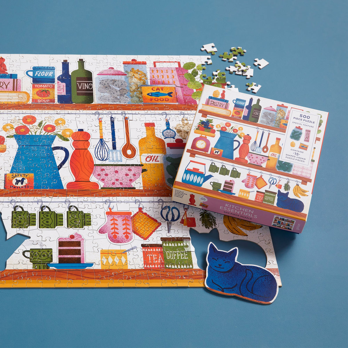 Kitchen Essentials 500 Piece Puzzle with Shaped Pieces Puzzles Muti 