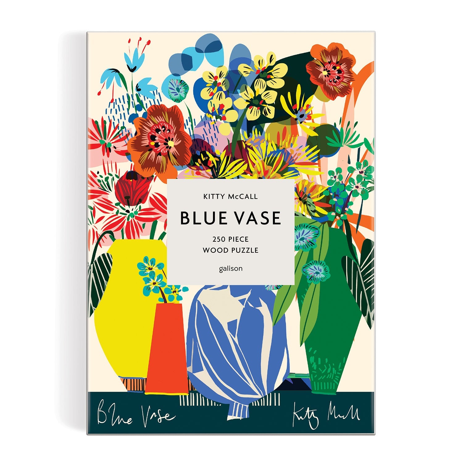 Kitty McCall Blue Vase 250 Piece Wood Puzzle – Galison