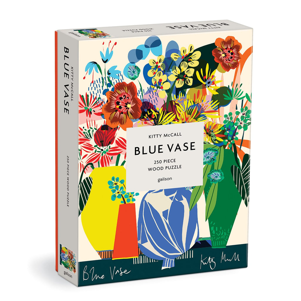 Kitty McCall Blue Vase 250 Piece Wood Puzzle – Galison
