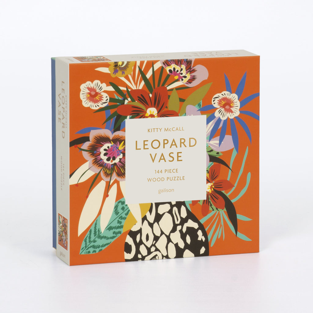 Kitty McCall LeopardÊVase 144 Piece Wood Puzzle | Galison