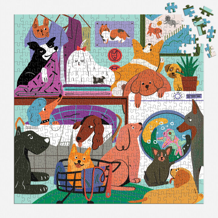 Laundry Dogs 500 Piece Puzzle Puzzles Jialei Sun 