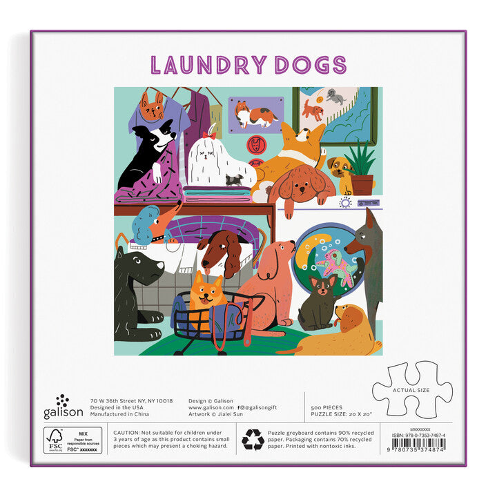 Laundry Dogs 500 Piece Puzzle Puzzles Jialei Sun 