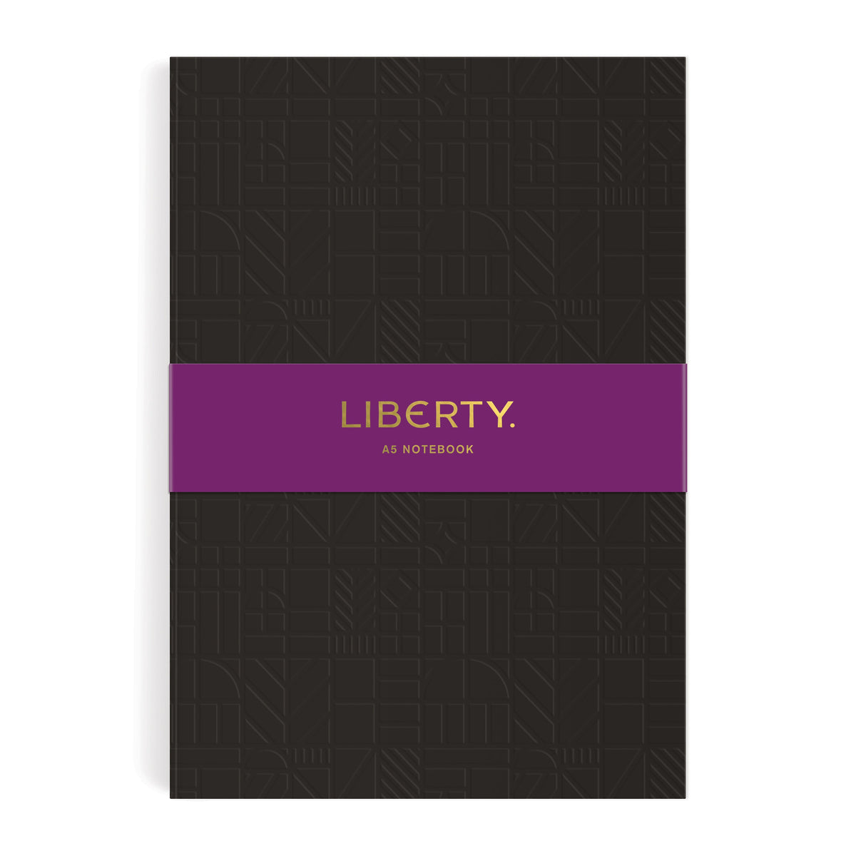 Liberty Black Tudor A5 Embossed Journal Galison 