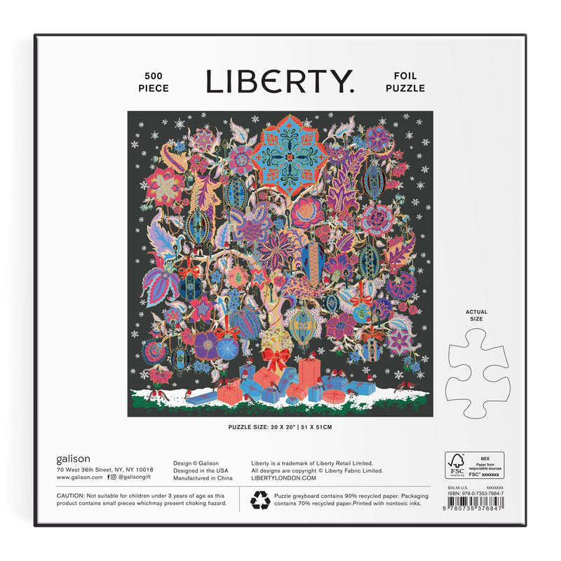 Liberty Christmas Tree of Life 500 Piece Foil Puzzle 500 Piece Puzzles Liberty of London Ltd 