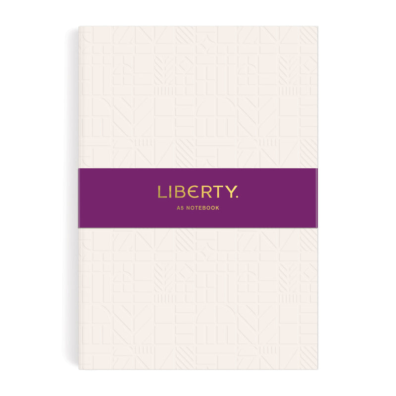 Liberty Cream Tudor A5 Embossed Journal Galison 
