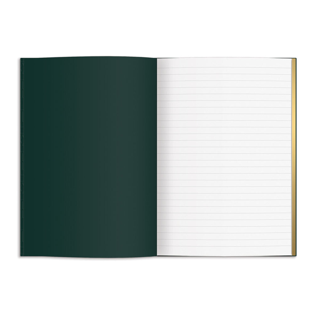 Liberty Dark Green Tudor A5 Embossed Journal Galison 