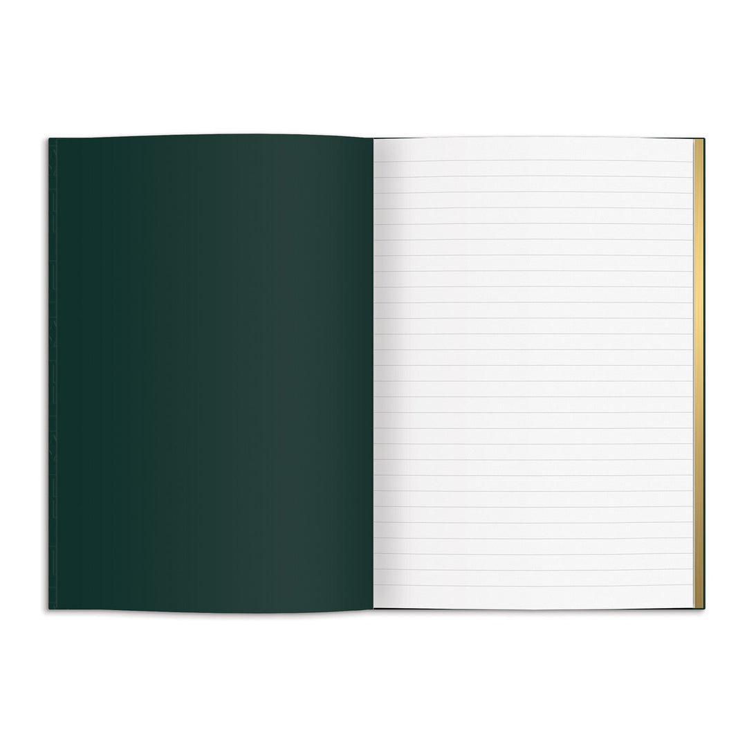 Liberty Dark Green Tudor A5 Embossed Journal Galison 