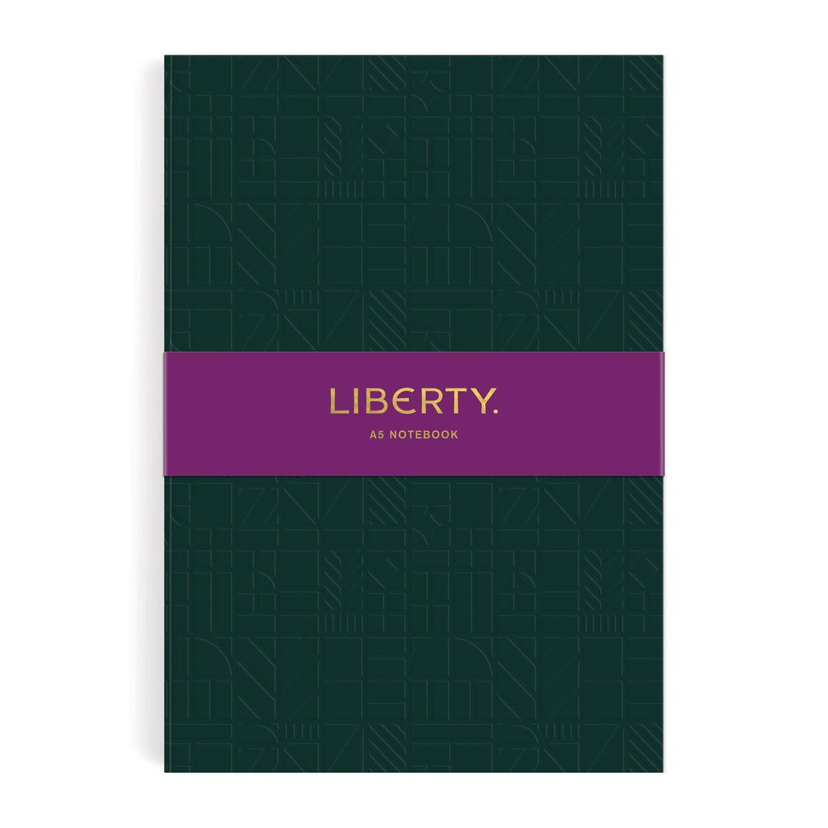 Liberty Dark Green Tudor A5 Embossed Journal Galison 