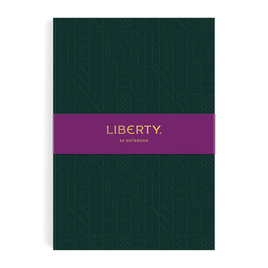 Liberty Dark Green Tudor A5 Embossed Journal Galison 