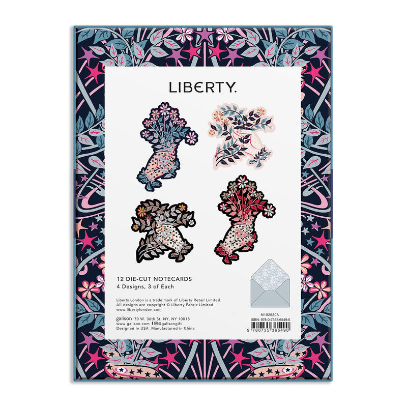 Liberty Ianthe Hand Shaped Notecard Set Greeting Cards Liberty London Collection 