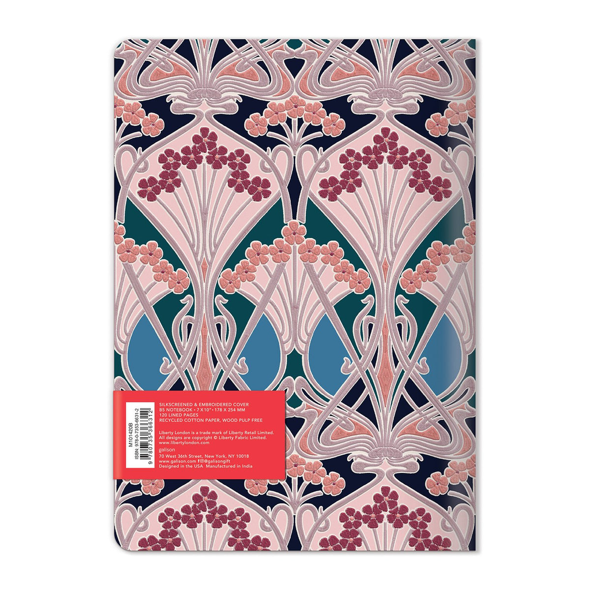 Liberty London May Handmade B5 Embroidered Journal Journals and Notebooks Liberty London Collection 