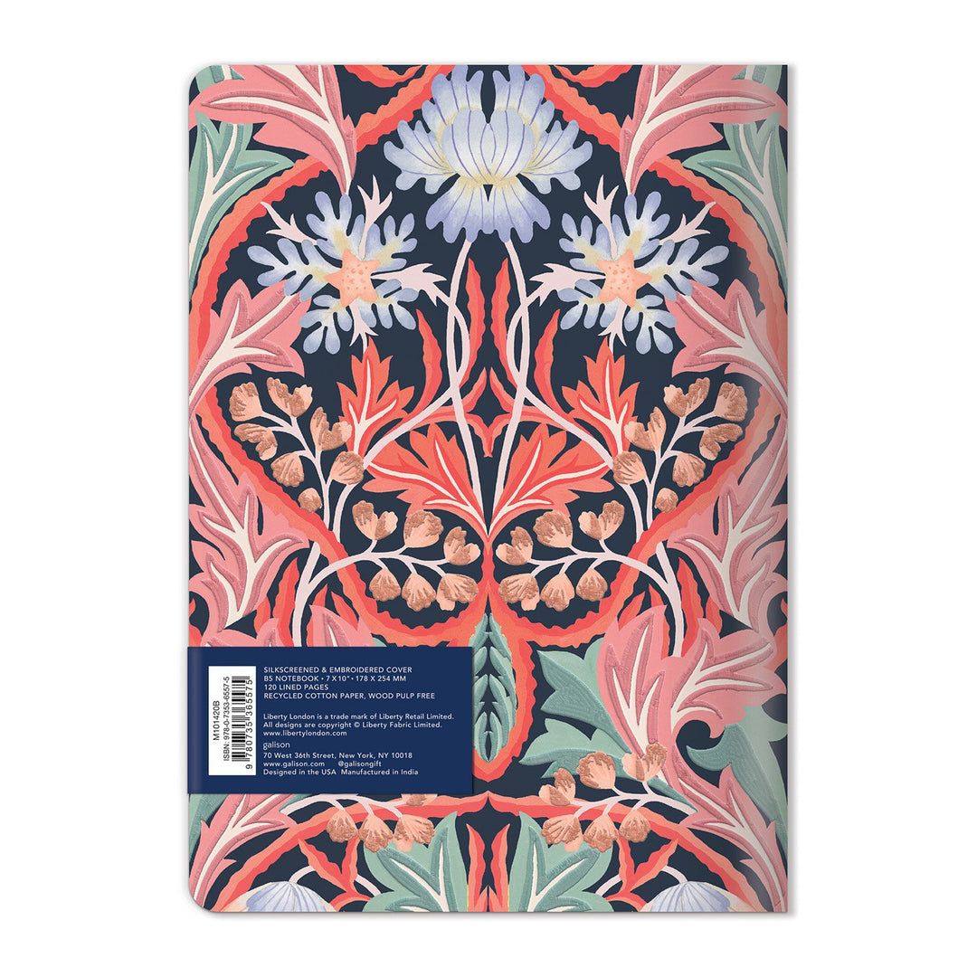 Liberty London May Handmade B5 Embroidered Journal Journals and Notebooks Liberty London Collection 