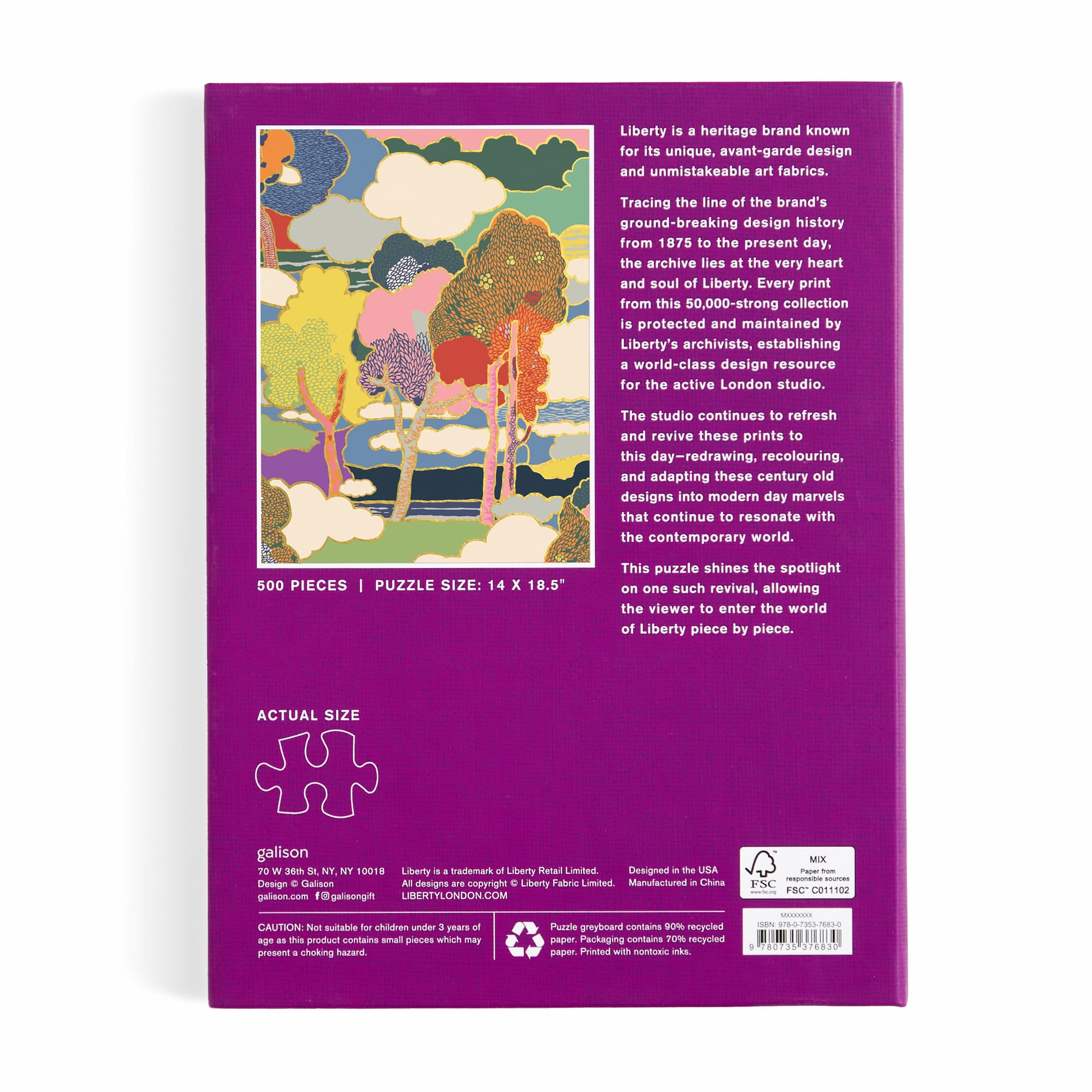 Liberty Prospect Road 500 Piece Book Puzzle – Galison